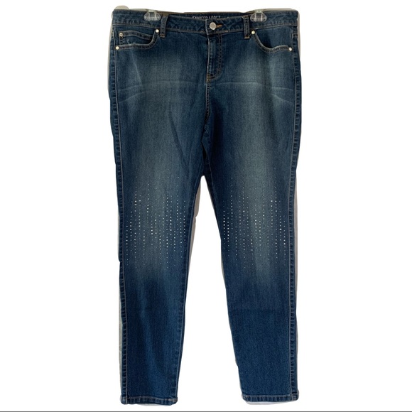 Jennifer Lopez Skinny Jeans With Stones 16P - Picture 1 of 8